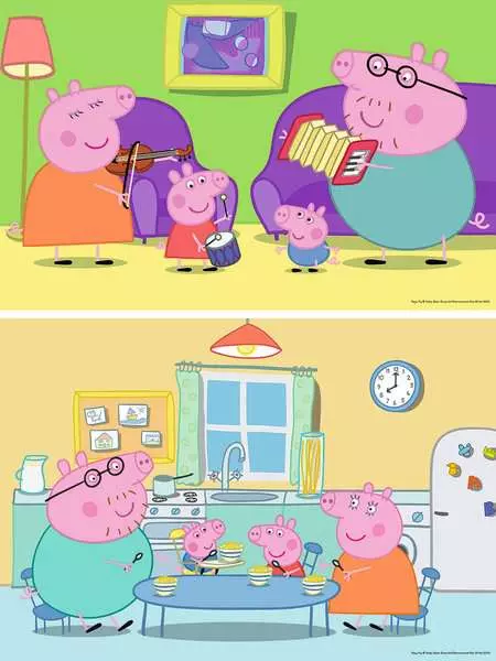 Kinderpuzzle ab 3 Jahren - Zuhause bei Peppa - 12 Teile