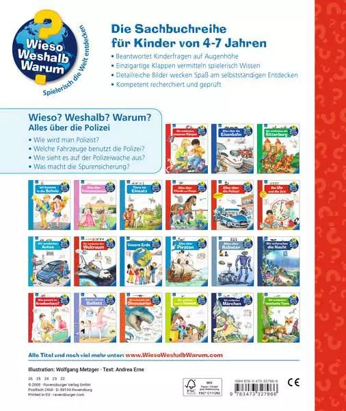 Ravensburger Wieso? Weshalb? Warum?. Band 22 - Alles über die Polizei