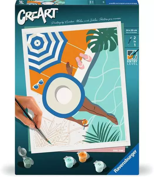 CreArt Poolzeit - Malen nach Zahlen für Erwachsene