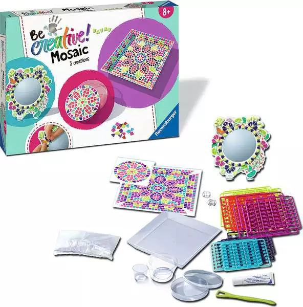 BeCreative Maxi - Mosaik Romantik - Bastelset für Kinder ab 8 Jahren
