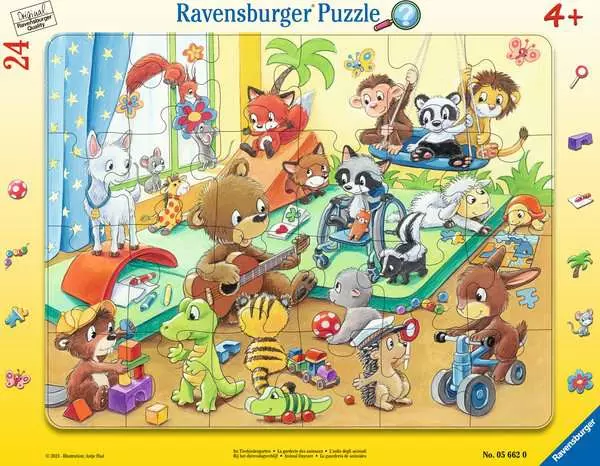Kinderpuzzle ab 4 Jahren - Im Tierkindergarten - 24 Teile