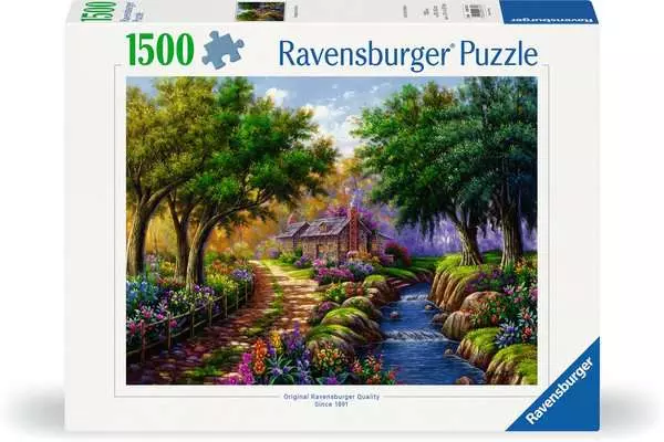 Puzzle 1500 Teile - Cottage am Fluß