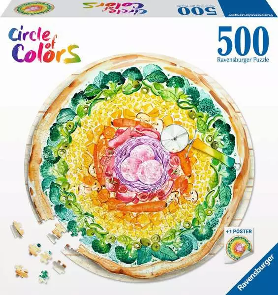Puzzle 500 Teile - Circle of Colors - Pizza