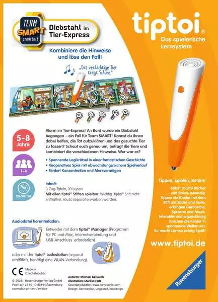 Diebstahl im Tier-Express - Kinderspiel ab 5 Jahren