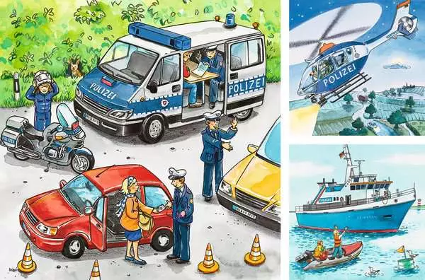 Kinderpuzzle ab 5 Jahren - Polizeieinsatz - 49 Teile