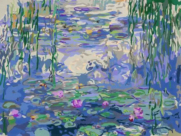 CreArt Seerosen (Monet) - Malen nach Zahlen für Erwachsene
