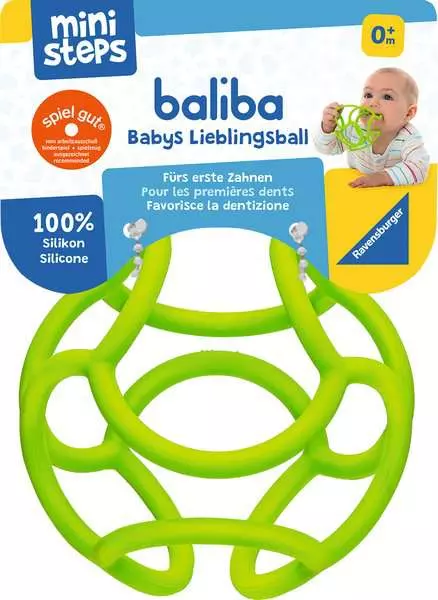 baliba - Babys Lieblingsball grün - Babyspielzeug ab 0 Monaten