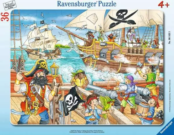 Kinderpuzzle ab 4 Jahren - Angriff der Piraten - 36 Teile