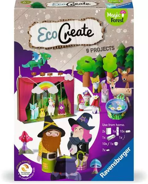 EcoCreate Midi - Theater: Magischer Wald - Bastelset für Kinder ab 6 Jahren