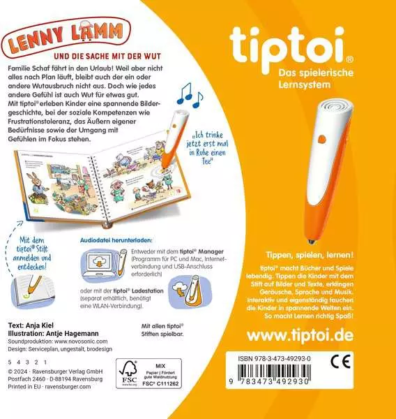 tiptoi® Bildergeschichten über den Umgang mit Gefühlen - Lenny Lamm und die Sache mit der Wut