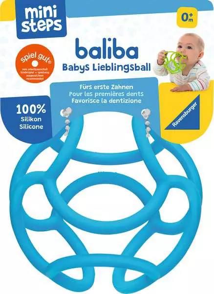 baliba - Babys Lieblingsball blau - Babyspielzeug ab 0 Monaten