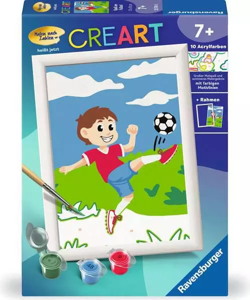 CreArt Spaß am Fußball - Malen nach Zahlen für Kinder ab 7 Jahren