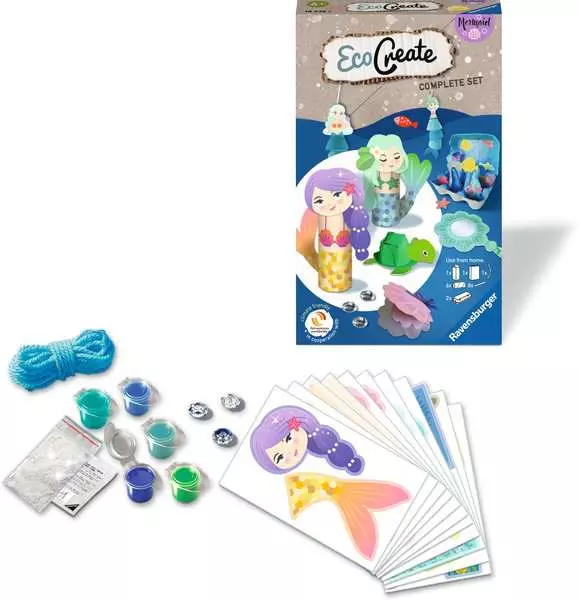 EcoCreate Mini - Meerjungfrauen - Bastelset für Kinder ab 6 Jahren