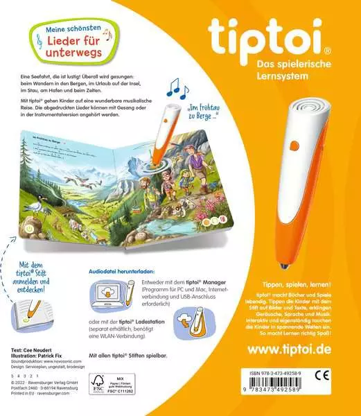 tiptoi® Liederbücher - Meine schönsten Lieder für unterwegs