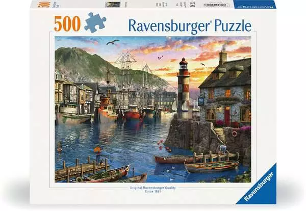 Puzzle 500 Teile - Morgens am Hafen