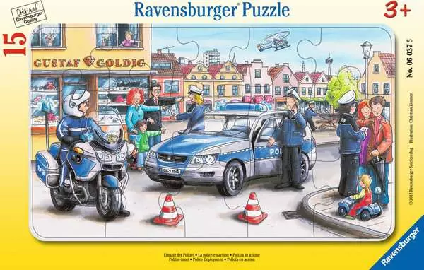 Kinderpuzzle ab 3 Jahren - Einsatz der Polizei - 15 Teile