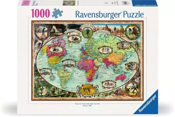 Puzzle 1000 Teile - Mit Fahrrad um die Welt