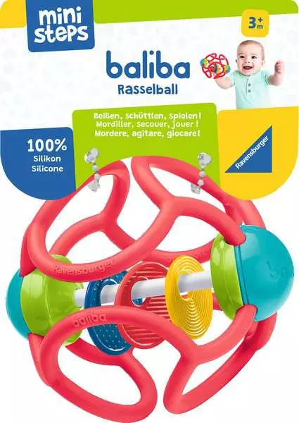 baliba Rasselball rot - Babyspielzeug ab 3 Monaten