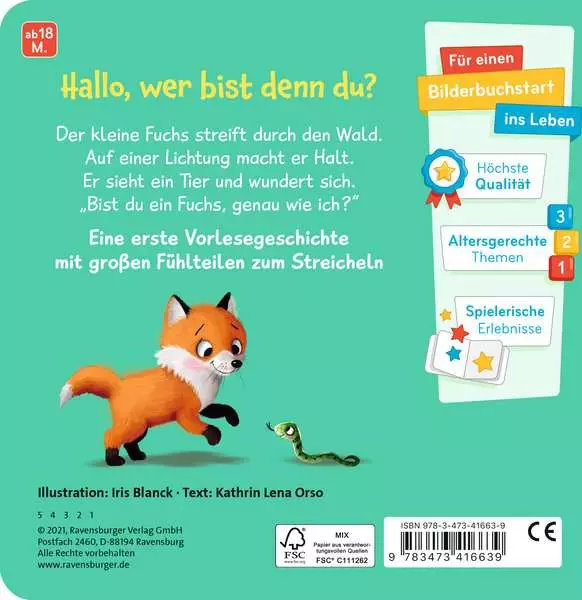 Mein erstes Vorlese-Fühlbuch - Bist du ein Fuchs?