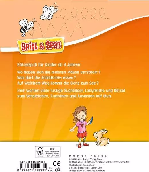 Spiel & Spaß - Kindergarten-Rätselspaß für unterwegs