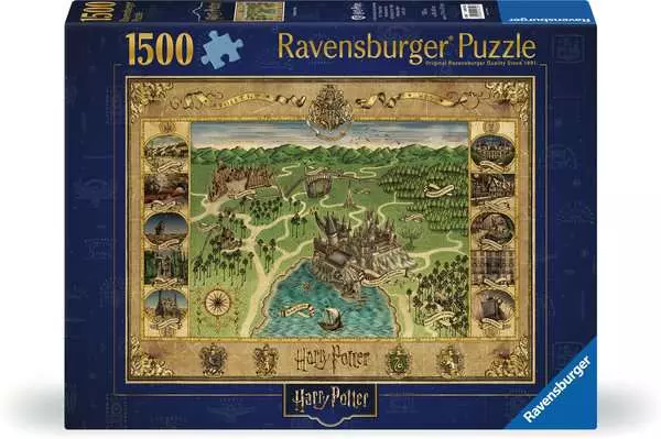 Puzzle 1500 Teile - Hogwarts Karte