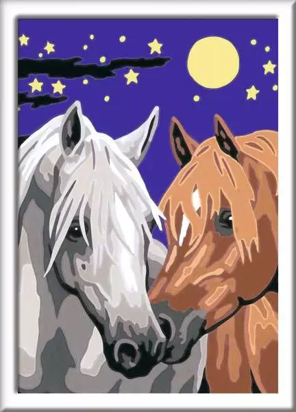 CreArt Atelier Pferde - Malen nach Zahlen für Kinder ab 7 Jahren