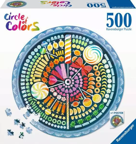 Puzzle 500 Teile - Circle of Colors - Süßigkeiten