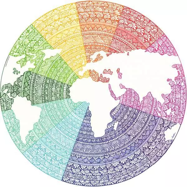Puzzle 500 Teile - Circle of Colors - Mandala