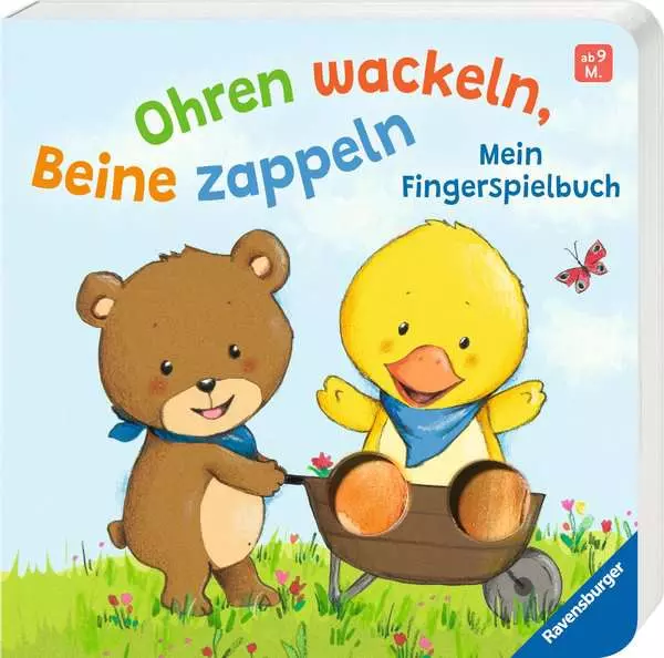 Ohren wackeln. Beine zappeln