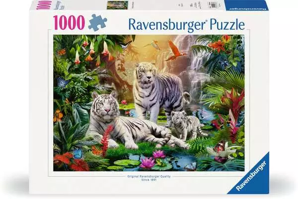 Puzzle 1000 Teile - Familie der Weißen Tiger
