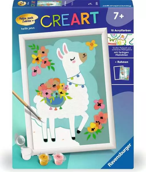 CreArt No Probllama - Malen nach Zahlen für Kinder ab 7 Jahren