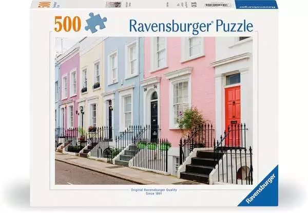 Puzzle 500 Teile - Bunte Stadthäuser in London