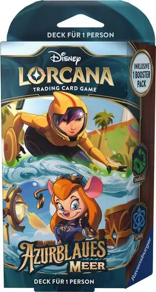 Disney Lorcana: Azurblaues Meer - Smaragd und Saphir Deck (Deutsch)