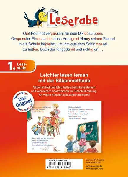 Leserabe mit Mildenberger Silbenmethode - Das kleine Gespenst geht in die Schule