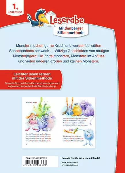 Leserabe mit Mildenberger Silbenmethode - Monstergeschichten