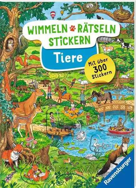 Wimmeln Rätseln. Stickern: Tiere