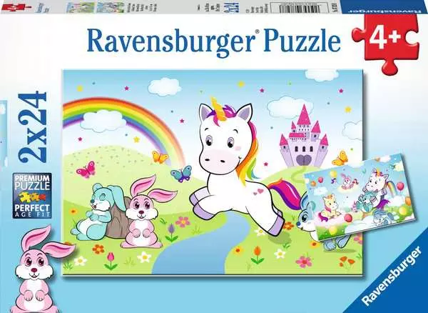 Kinderpuzzle ab 4 Jahren - Märchenhaftes Einhorn - 24 Teile