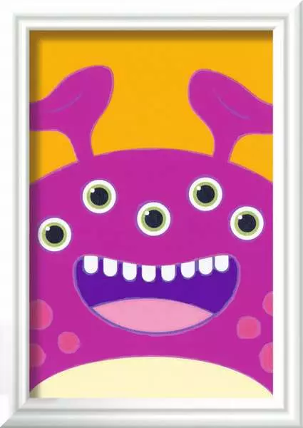 CreArt Lila Monster - Malen nach Zahlen für Kinder ab 7 Jahren
