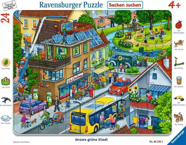 Kinderpuzzle ab 4 Jahren - Unsere grüne Stadt - 24 Teile