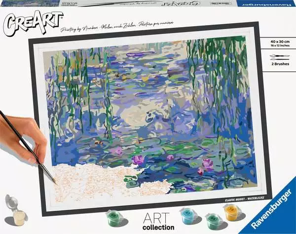 CreArt Seerosen (Monet) - Malen nach Zahlen für Erwachsene