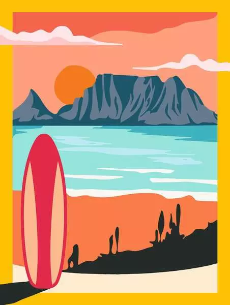 CreArt Sonnenuntergang am Strand - Malen nach Zahlen für Erwachsene