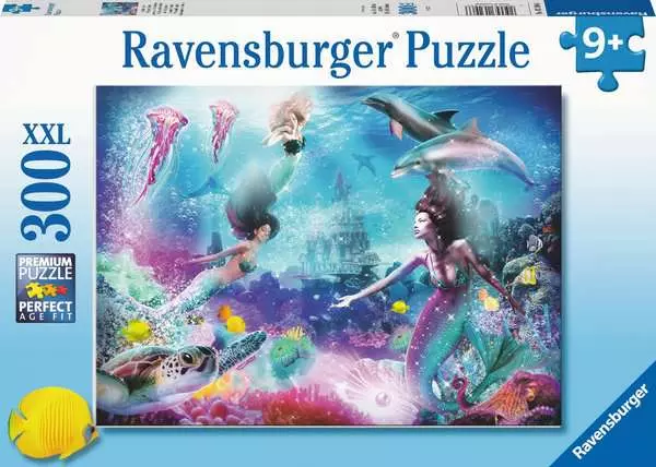 Kinderpuzzle ab 9 Jahren - Im Reich der Meerjungfrauen - 300 Teile