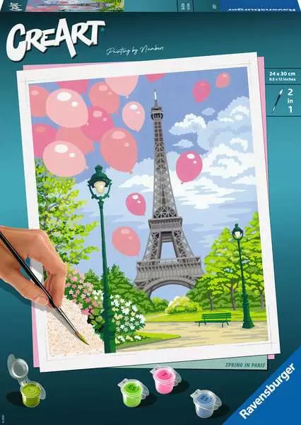 CreArt Frühling in Paris - Malen nach Zahlen für Erwachsene