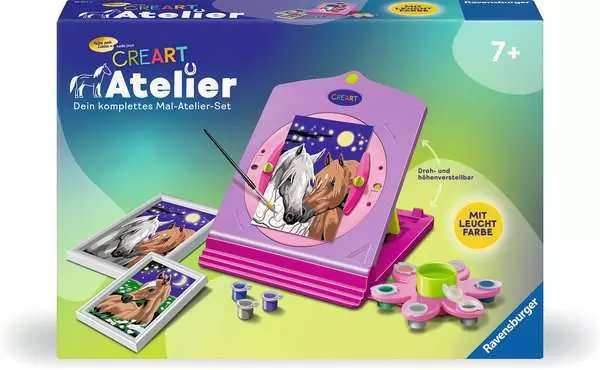CreArt Atelier Pferde - Malen nach Zahlen für Kinder ab 7 Jahren