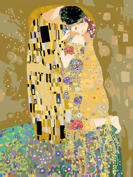 CreArt Der Kuss (Klimt) - Malen nach Zahlen für Erwachsene