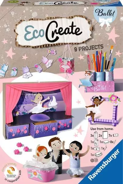 EcoCreate Midi - Tanze mit der Ballerina - Bastelset für Kinder ab 6 Jahren