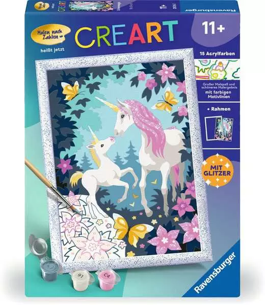 CreArt Einhornmagie - Malen nach Zahlen für Kinder ab 11 Jahren