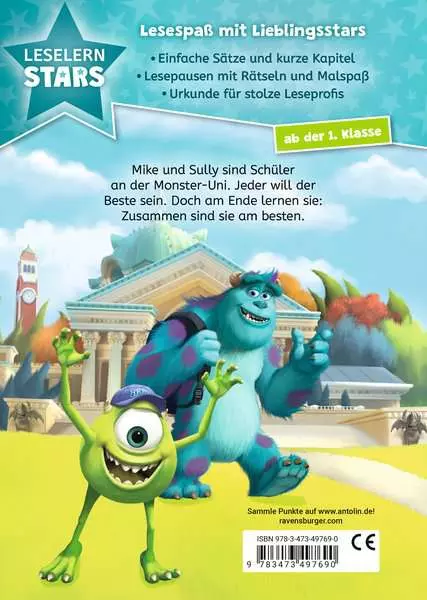 Leselernstars: Disney / Pixar Die Monster Uni - Erste Stunde Monsterkunde