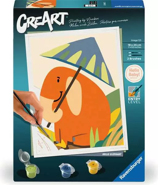 CreArt Elefant - Malen nach Zahlen für Erwachsene