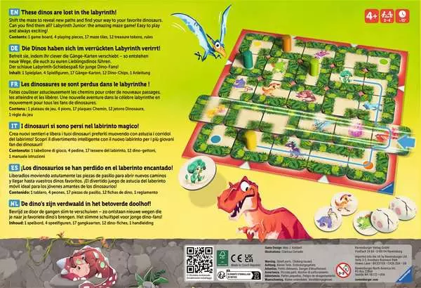 Dino Junior Labyrinth - Kinderspiel ab 4 Jahren